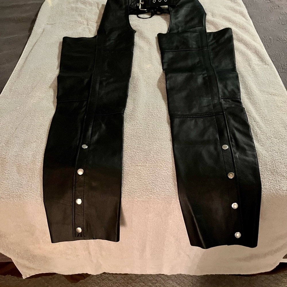 Black Leather Chaps